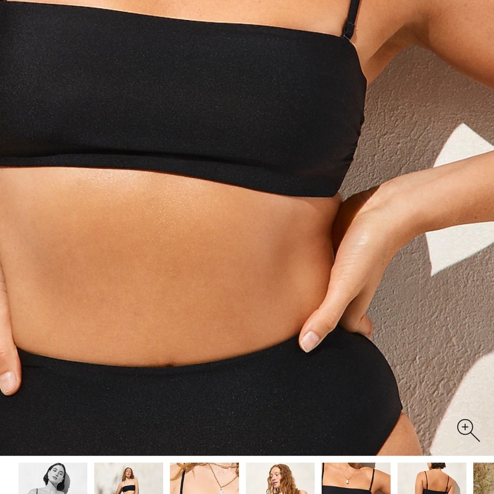 Black Strapless Bikini Top - Picture 2 of 8